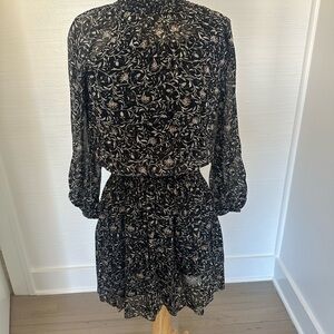 Elegant Black Floral Women's Dress